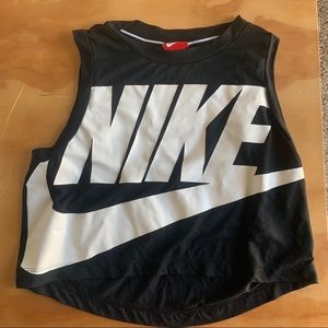 Nike cropped tank - black, size medium.